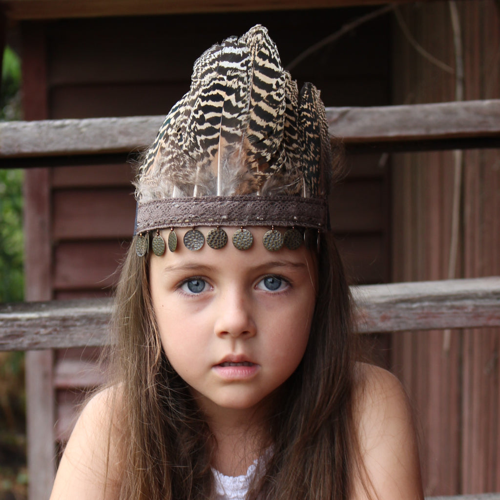 feathered bohemian accessories crown